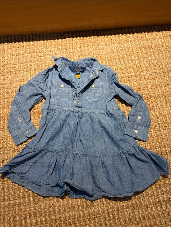 Polo Ralph Lauren Other - Polo by Ralph Lauren Blue Chambray Tiered Shirt Dress